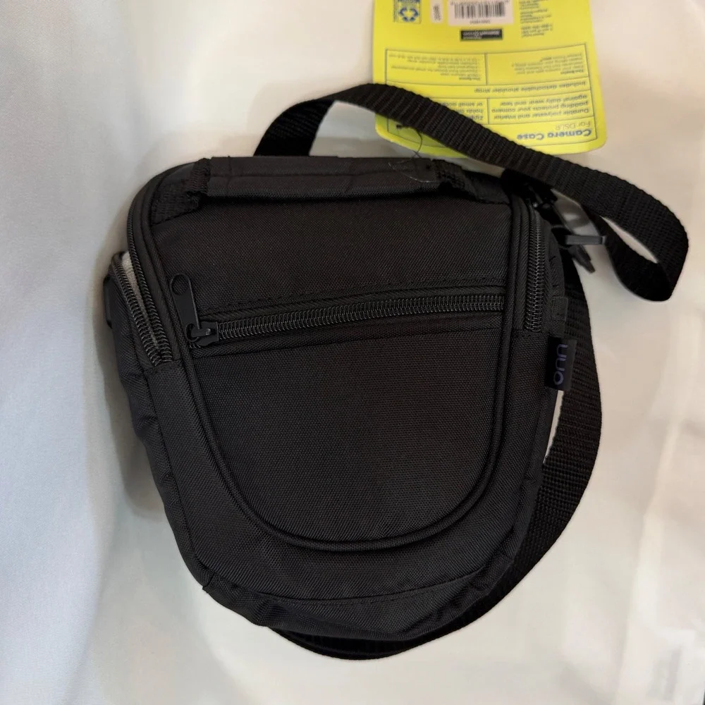 Onn DSLR Camera Case Black Padded Holster Bag with Shoulder Strap New